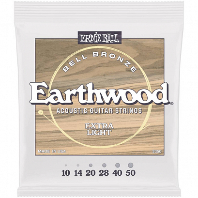 ERNIE BALL 2350 John Mayer Earthwood Bell Bronze Extra Light 10-50 -- струны для акуст. гитары 
