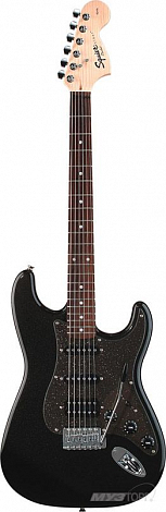 FENDER SQUIER AFFINITY FAT STRATOCASTER HHS RW MONTEGO BLACK  --  электрогитара, цвет черный