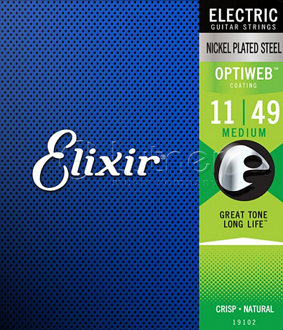 ELIXIR 19102 Optiweb Medium --    (.011, .014, .018, .028, .038, .049)