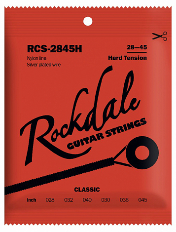 ROCKDALE RCS-2845H  -- струны для классической гитары, Основа струны: нейлон. Обмотка: посеребренная