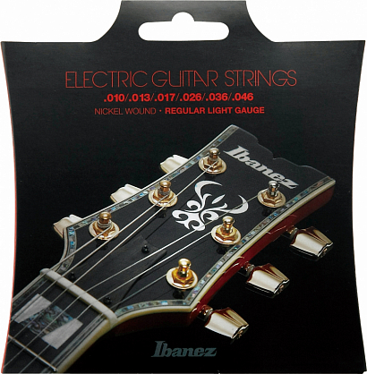 IBANEZ IEGS61 -- струны для электрогитары, никелированная сталь, 10-46, лёгкое натяжение