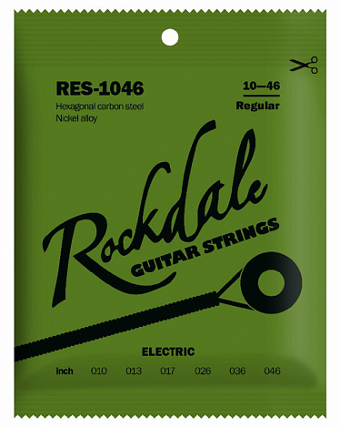 ROCKDALE RES-1046  -- струны для электрогитары с шестигранным сердечником и никелевым покрытием. Раз
