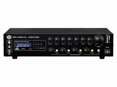 SHOW MPA120RS --   120, 24V70/100V, mp3-, 4mic\line+aux, 4 