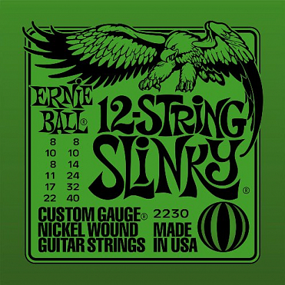 ERNIE BALL 2230 --   12- .  (8-8.10-10.14-8.24w-11.32-17.40-22w)