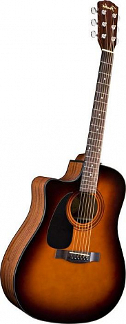 FENDER CD- 60CE DREADNOUGHT BROWN SUNBURST W/FISHMAN MINIQ PREAMP --  электроакустическая гитара, цв