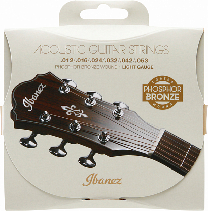 IBANEZ IACSP6C -- струны для акустической гитары, фосф,бронза 12-53, лёгкое натяжение