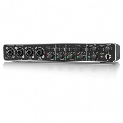 BEHRINGER UMC404HD -- ��������������, 4 �����, 4 ������, ����. ����. MIDAS