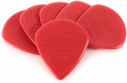 DUNLOP 471R3N MAX-GRIP Jazz III Red Nylon -- ,  (24 /)