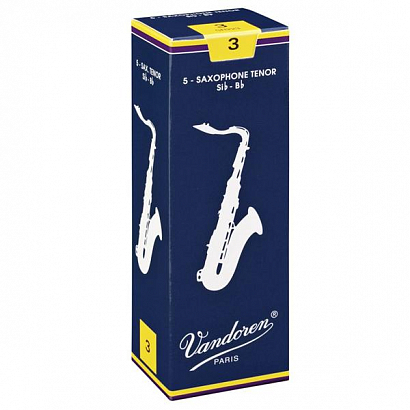 VANDOREN SR 223 -- трости для тенор-саксофона №3, серия Traditional, (5шт) ЦЕНА ЗА 1ШТ.