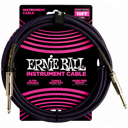 ERNIE BALL 6393 -- ������ ����������������, ��������, 3,05 �, ������/������� �����, ��������/�����