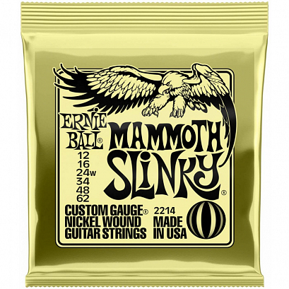 ERNIE BALL 2214 -- струны для электрогитары Nickel Wound Slinky Mammoth 12-62