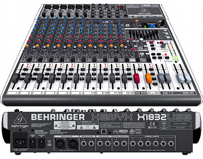 BEHRINGER  X 1832USB -- ��������� �����, 6 ����, 4 ������, 3 AUX, ��������� ��������, 3D ���������, 