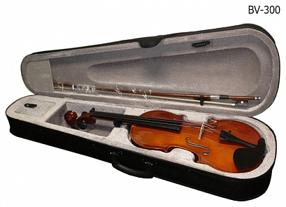 BRAHNER  BV-300 3/4 -- скрипка, смычок, футляр с ремнём, канифоль