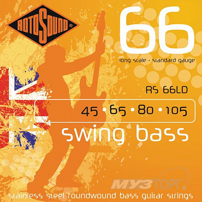 ROTOSOUND RS66LD BASS STRINGS STAINLESS STEEL --   , , 45-105