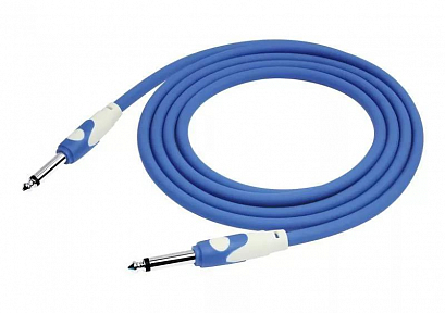 KIRLIN LGI-201/3m BL -- кабель инструментальный, цвет синий, моно джек- моно джек, 1/4, длина 3 м.