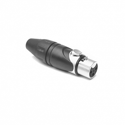 AMPHENOL AX3F -- 3-êîíòàêòíûé êàáåëüíûé XLR êîííåêòîð «ìàìà» ñ êîðïóñîì èç öèíêà