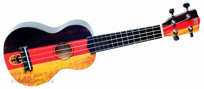 WIKI UK/DE -- óêóëåëå ñîïðàíî. 4-ñòðóííûé,  ëèïà,ðèñóíîê "íåìåöêèé ôëàã", ÷åõîë â êîìïëåêòå