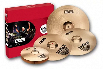 SABIAN B8 PRO 35009B Rock Set  --  (14" Hats, 18" Crash Ride)